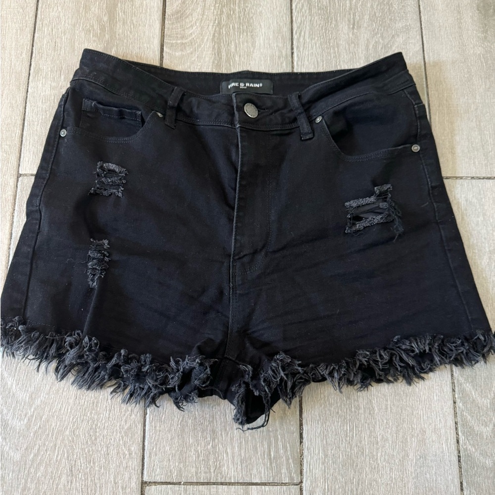 Fire & Rain Black Jeans Cut Off Shorts Size 9